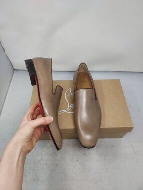 Christian Louboutin MENS Dandelion Leather Brown Roca Loafer